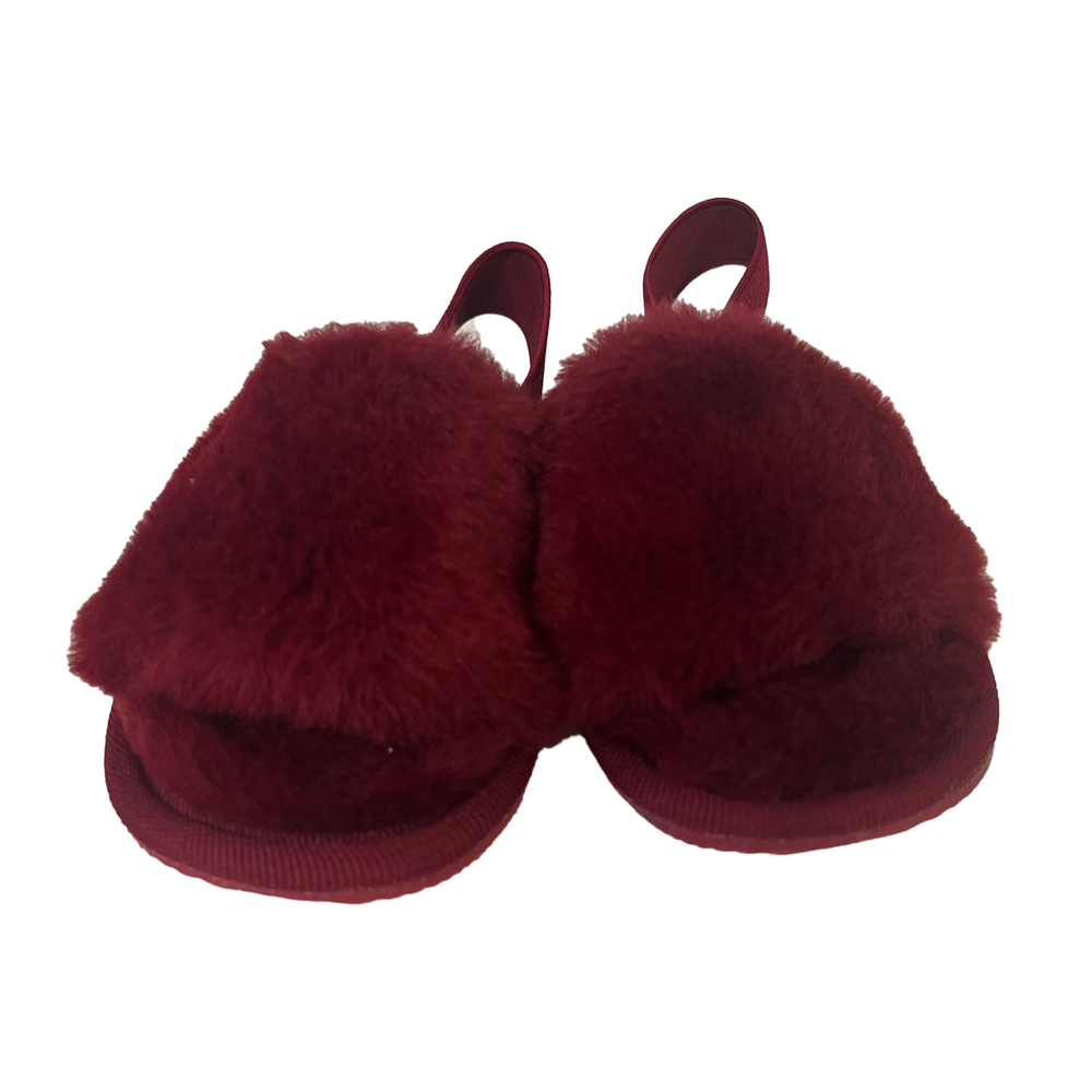 Mini Moda Girls Maroon Slippers size: 4 Infant